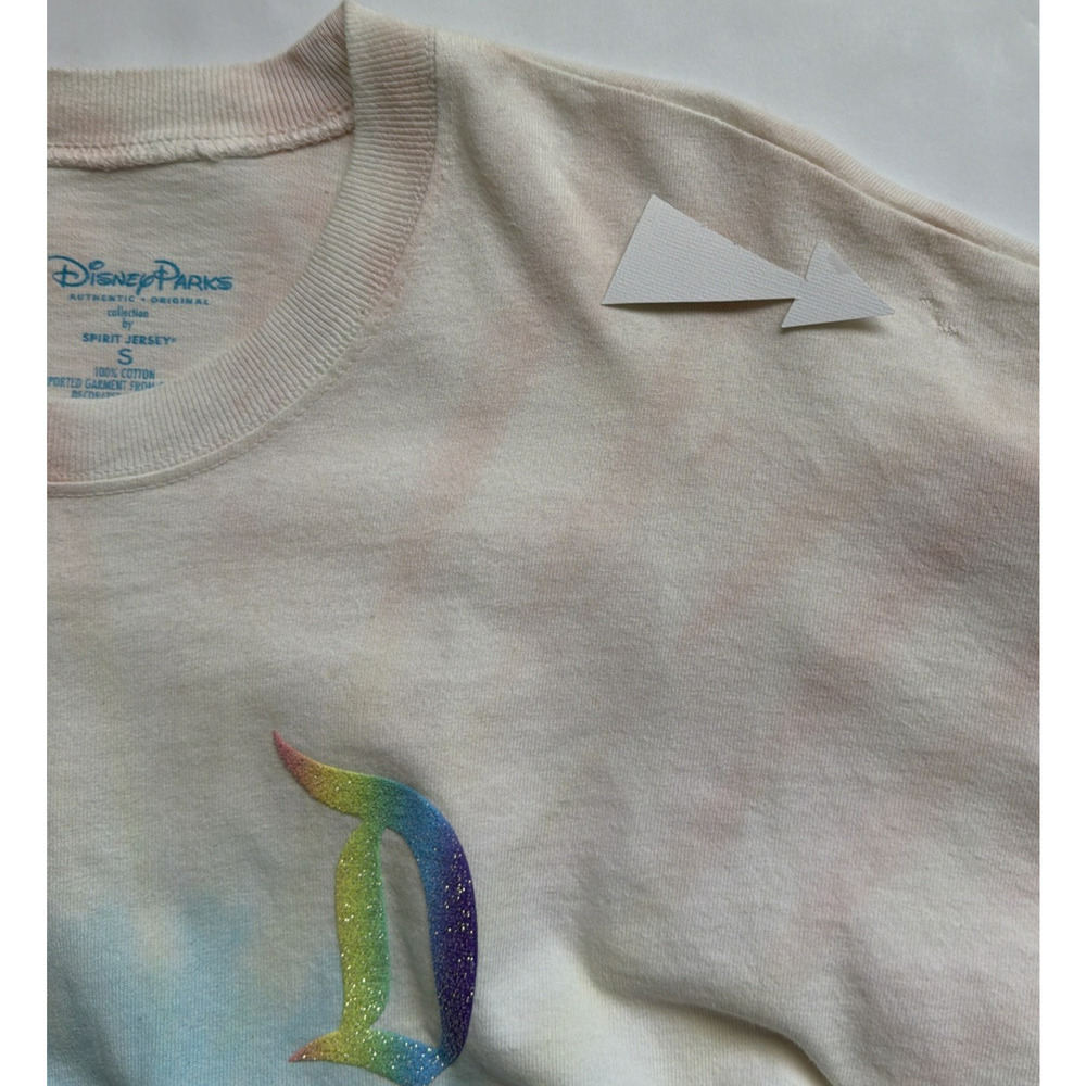 Disneyland Resort Spirit Jersey Adult Small Cream Tie Dye Disney Parks Casual - Picture 7 of 12